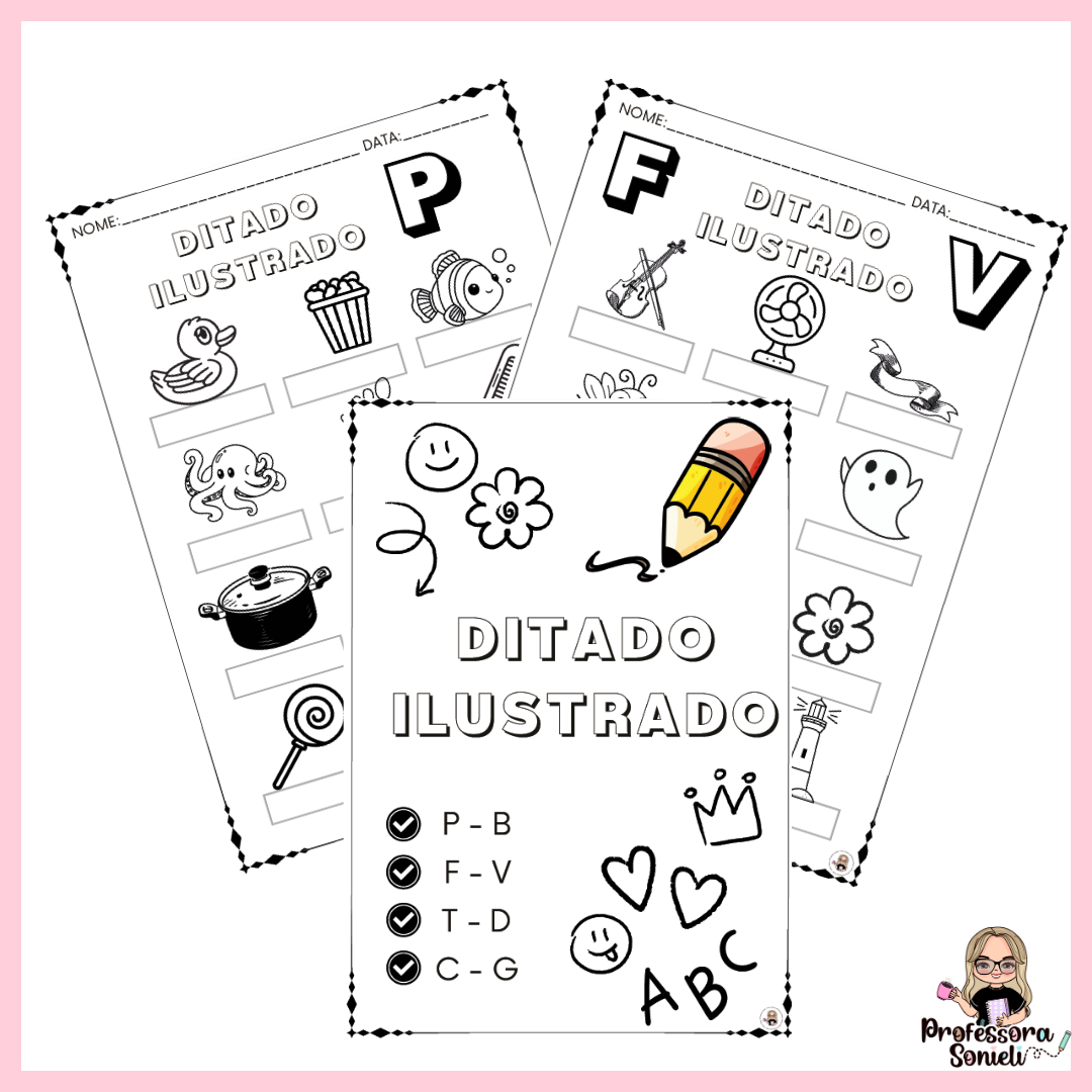 DITADO ILUSTRADO - LETRAS SURDAS E SONORAS