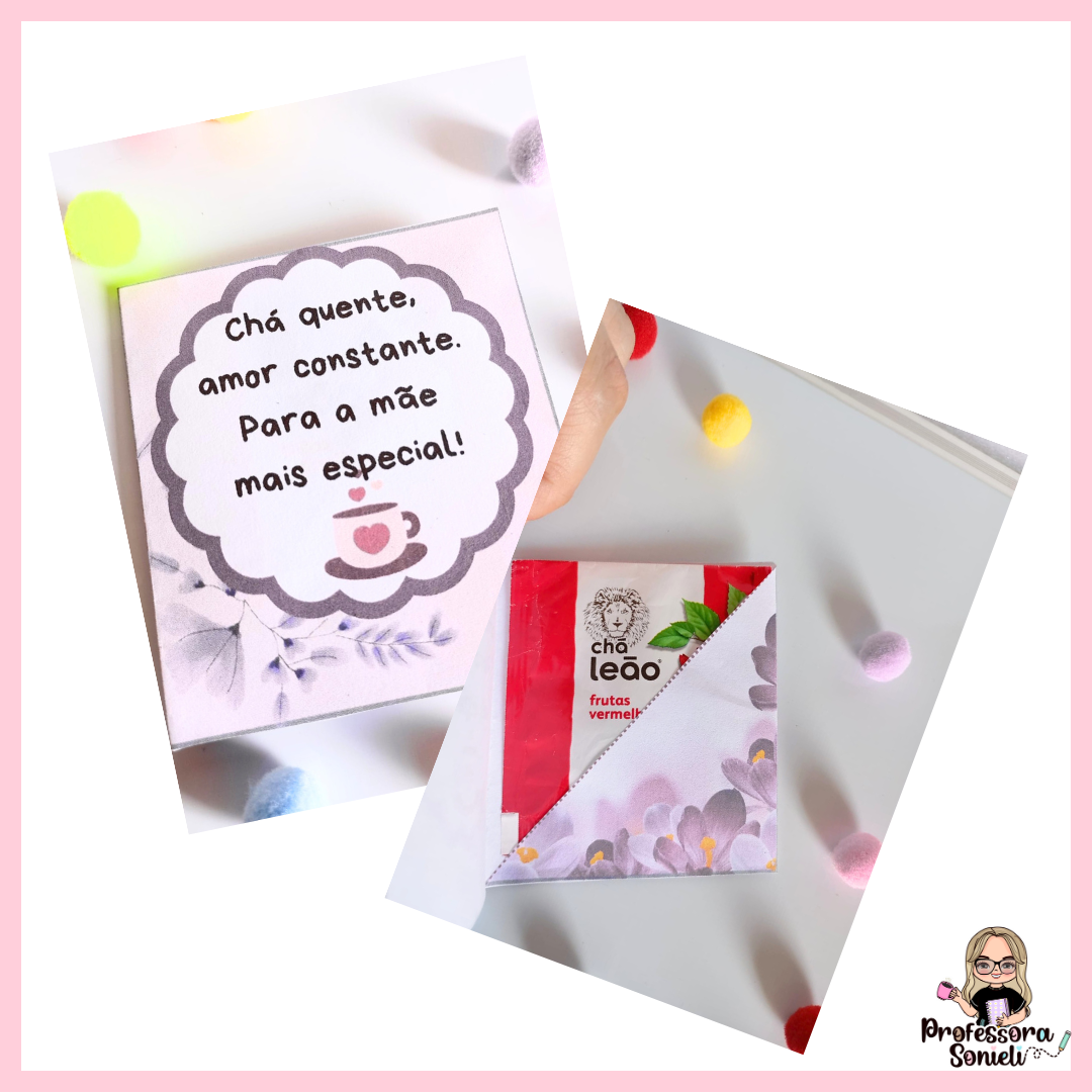 CARTÃO CHÁ PARA O DIA DAS MÃES