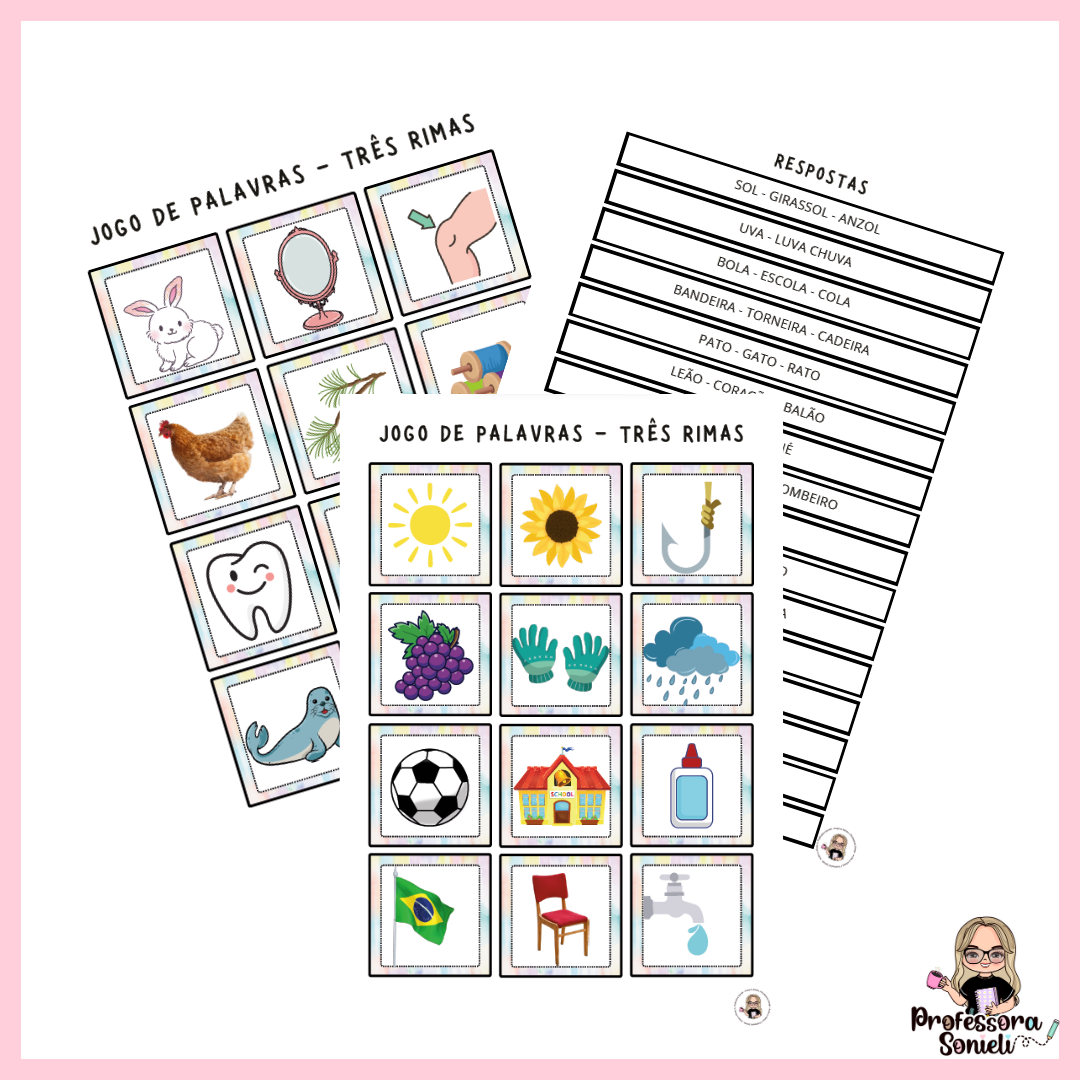 JOGO DE PALAVRAS - TRÊS RIMAS