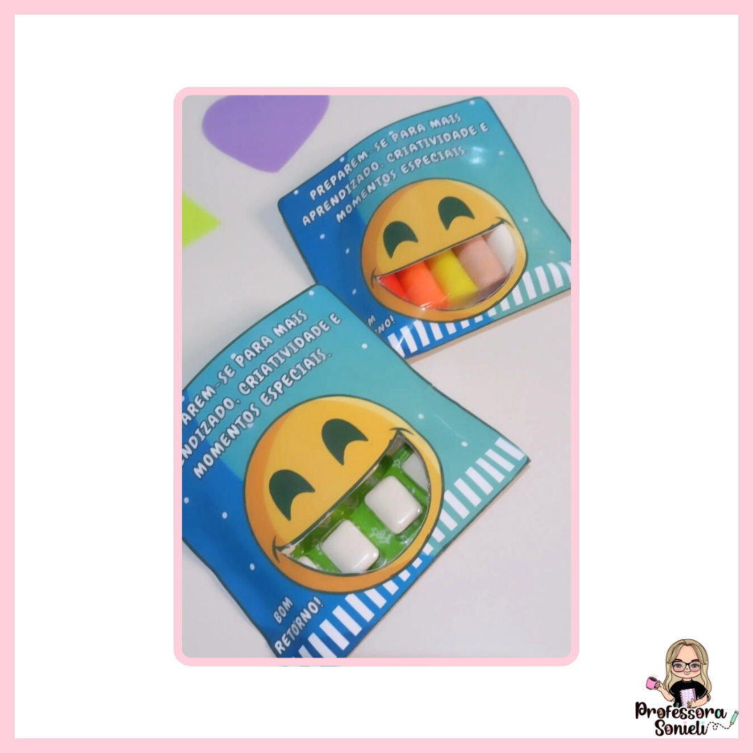CARTÃO VOLTA ÀS AULAS EMOJI