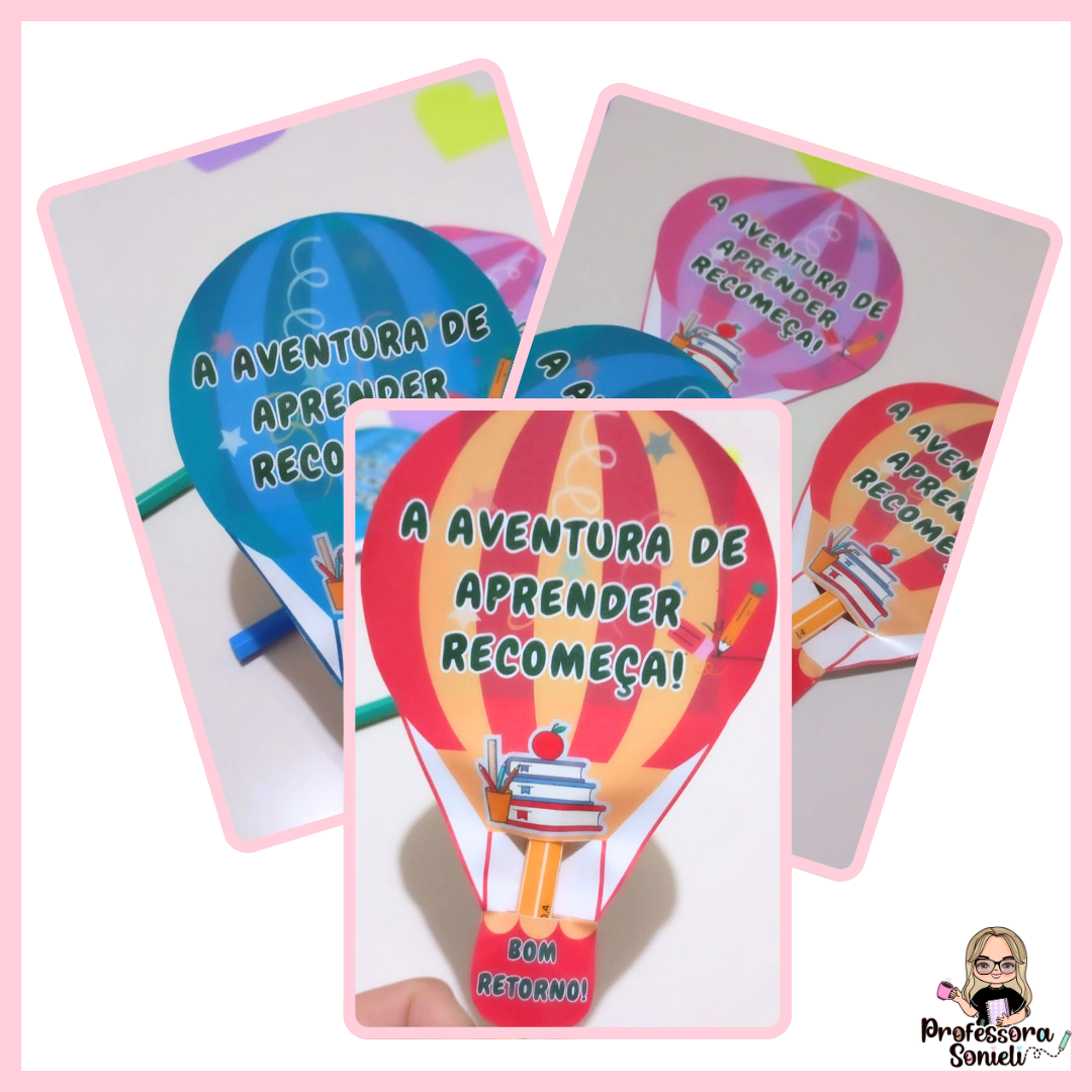 CARTÃO DE RETORNO ÀS AULAS - BALÃO