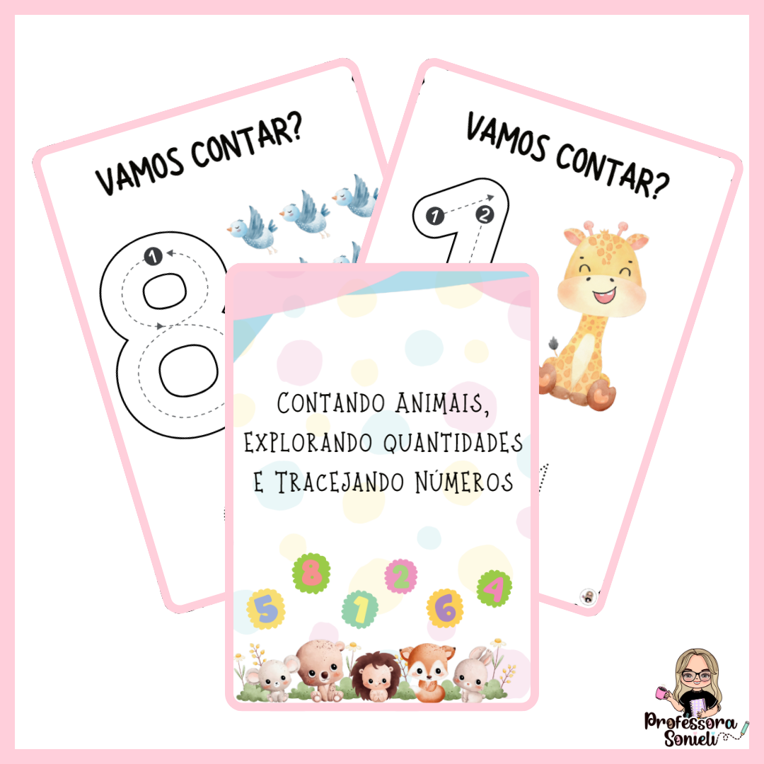 CONTANDO ANIMAIS E TRACEJANDO NÚMEROS