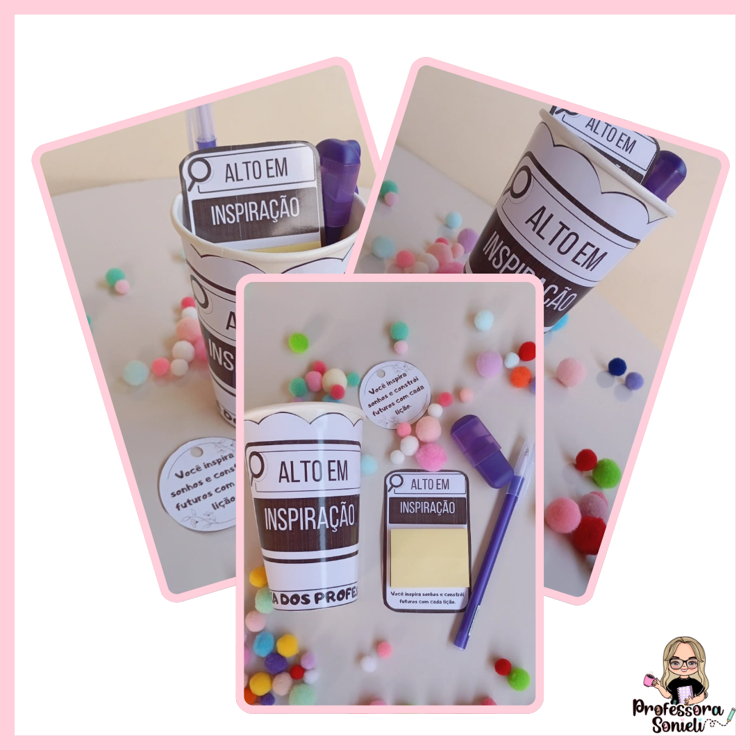 LEMBRANCINHA DIA DOS PROFESSORES - TAG COPO