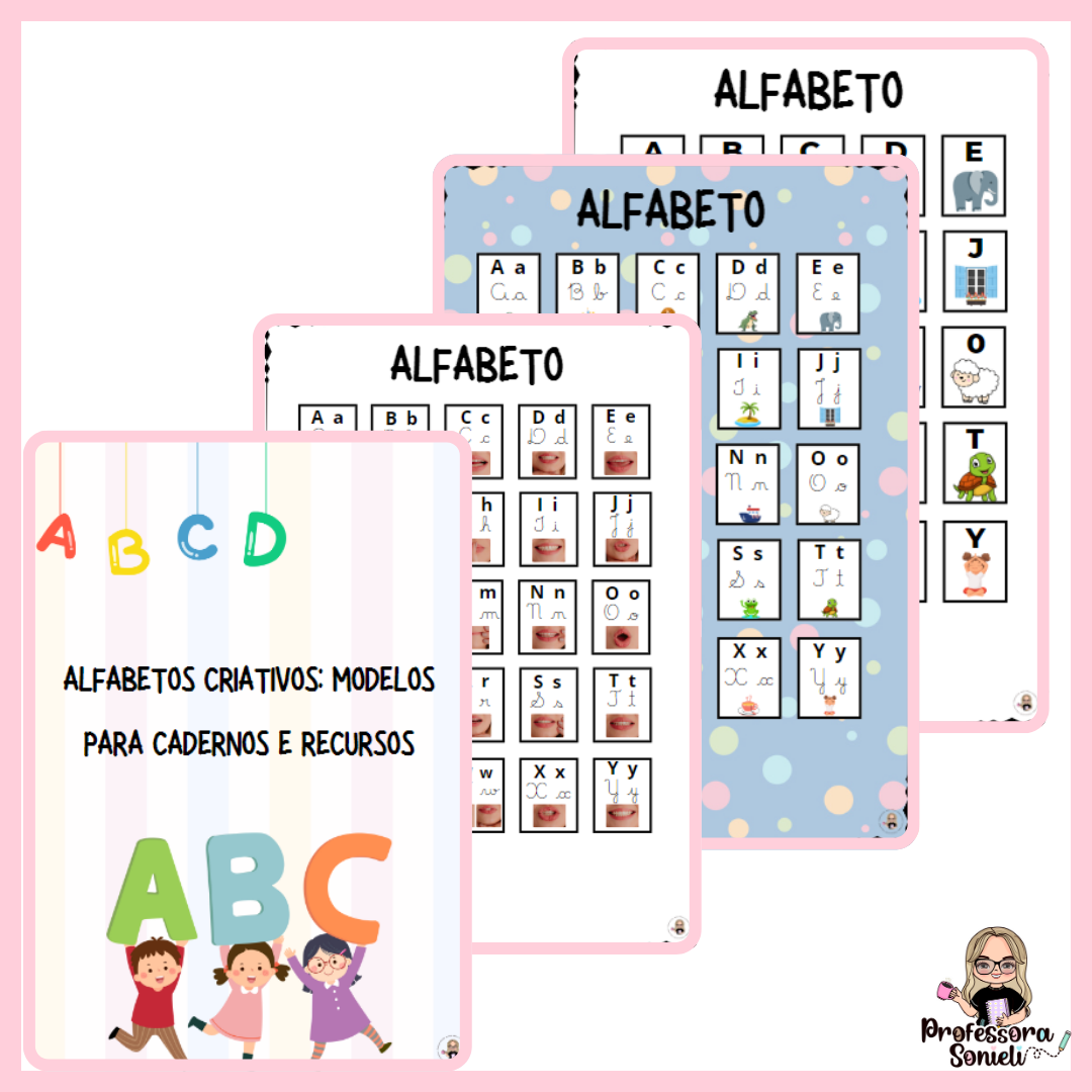 ALFABETOS CRIATIVOS - MODELOS PARA CADERNOS E RECURSOS