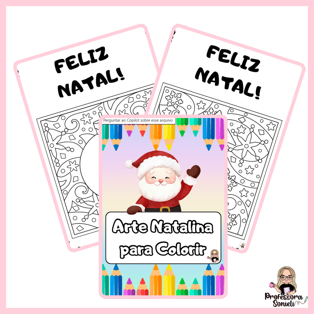 ARTE NATALINA PARA COLORIR