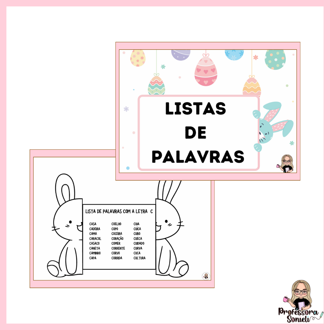 LISTAS DE PALAVRAS INTERATIVAS - LETRA C