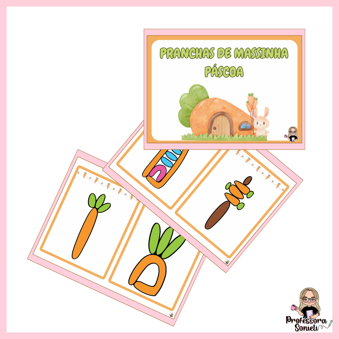 PRANCHAS DE MASSINHA: CENOURAS - PÁSCOA
