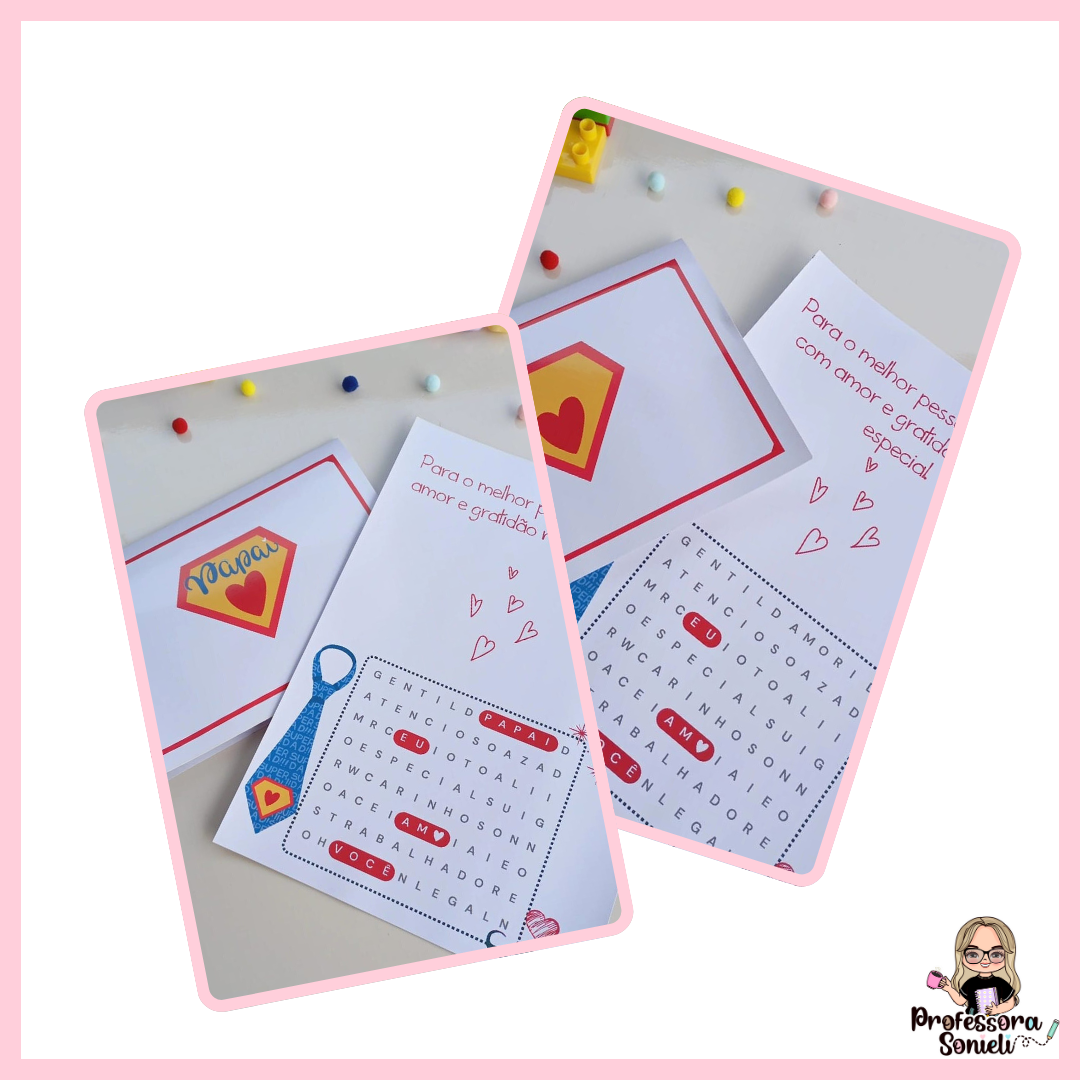 CARTÃO DIA DOS PAIS – CAÇA PALAVRAS