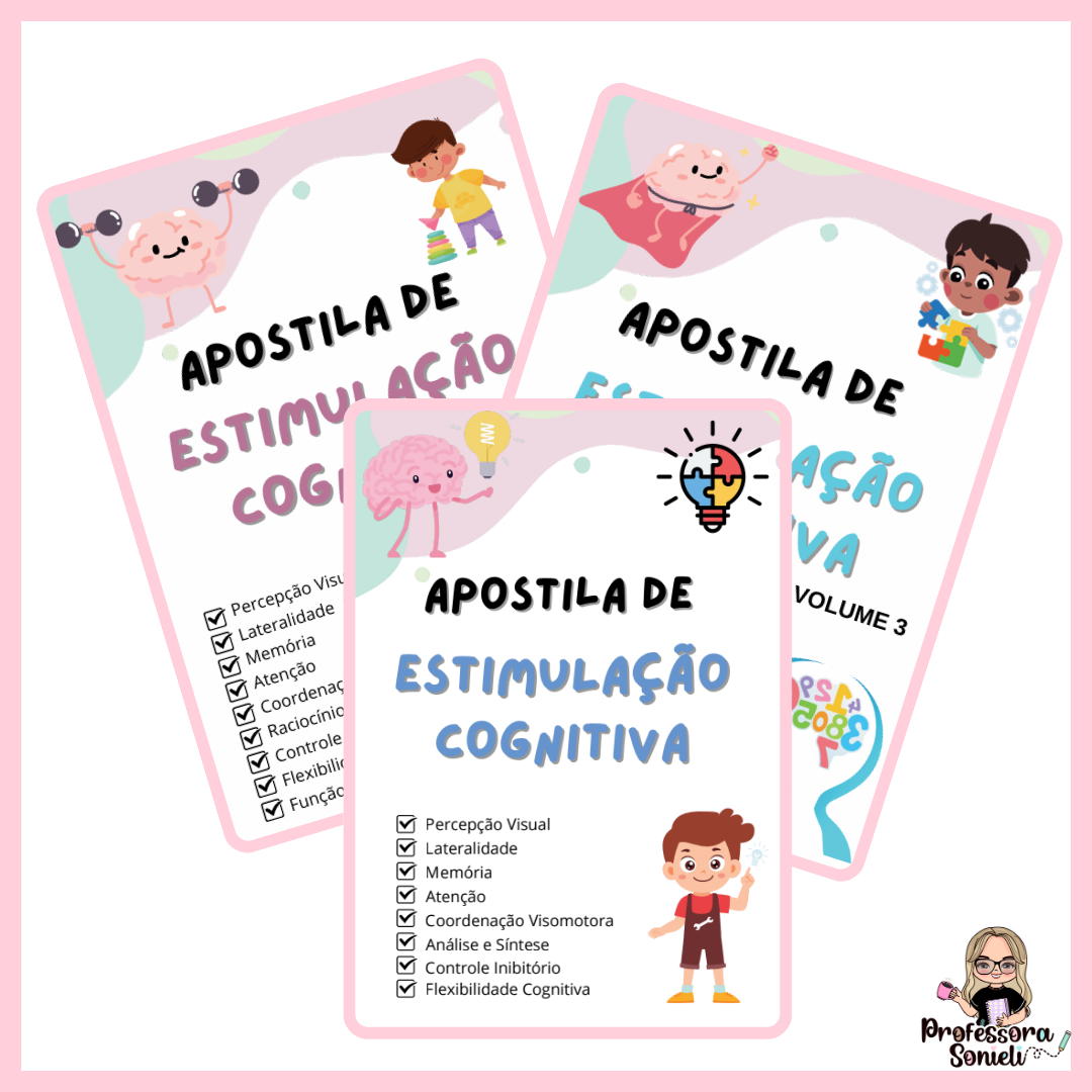 COMBO - APOSTILAS DE ESTIMULAÇÃO COGNITIVA VOLUMES I,II E III